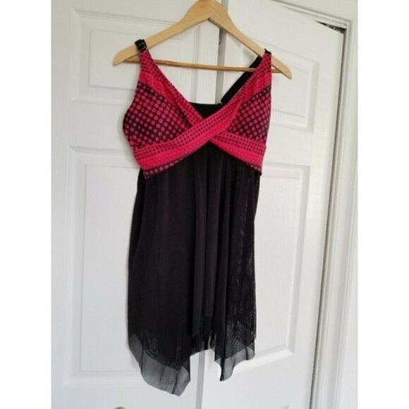 Aleumdr Women Retro Polka Dot Print Swimsuit Two Piece Tankini & Briefs Size (L) - Picture 1 of 5